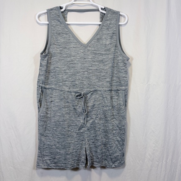 Cupshe Pants - Cupshe Romper Sleeveless Space Dye Drawstring Waist Gray XL